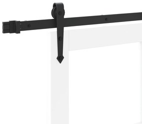 Porta Deslizante vidaXL com Conjunto de Ferragens Brancas 83x232 cm Ma