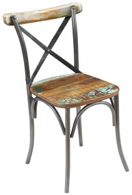 Cadeiras de jantar 2 pcs madeira recuperada maciça