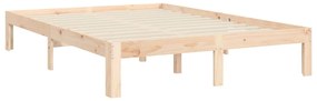 Cama sem colchão 140x200 cm madeira de pinho maciça