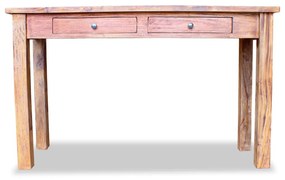 Mesa consola madeira reciclada maciça 123x42x75 cm