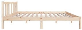 Estrutura de cama 140x190 cm madeira maciça