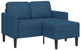 vidaXL Sofá 2 lugares com Chaise em L 125 cm tecido azul