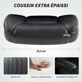 Cadeira de escritório com braços rebatíveis, cadeira de escritório ergonómica, altura ajustável, função de balanço, preta