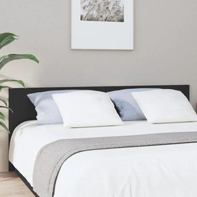 Cabeceira de cama 200x1,5x80 cm derivados de madeira preto