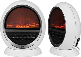 Aquecedor com lareira de 1500W, 35 x 31 x 18 cm Branco
