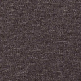 Cadeiras de jantar 4 pcs tecido castanho-escuro