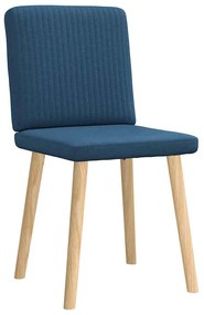 Cadeiras de jantar 2 pcs tecido azul