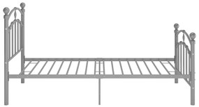 Estrutura de cama 90x200 cm metal cinzento