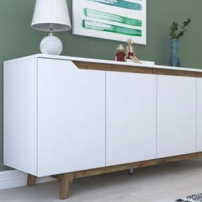 Console GD102 – Branco Nogueira – 180x78,6x45 cm
