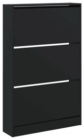 Sapateira 80x21x125,5 cm derivados de madeira preto