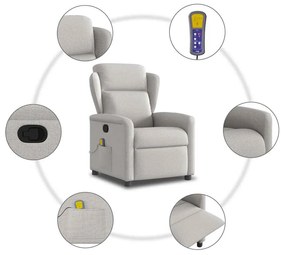 Cadeira de massagem reclinável tecido cinzento