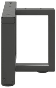 Pés para mesa de centro em forma de T, 2 peças, antracite, 50x25x(30-3