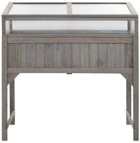 Canteiro elevado c/ estufa 110x54x120cm madeira de abeto maciça
