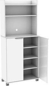 Armário Multiusos "Claro" - Branco - 73x172x36cm - Design Moderno