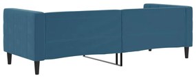 Sofá-cama 80x200 cm veludo azul