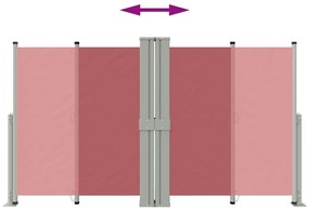 Toldo lateral retrátil 140x1200 cm vermelho