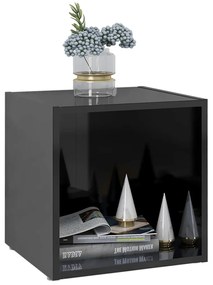 Móveis de TV 4 pcs derivados de madeira preto brilhante