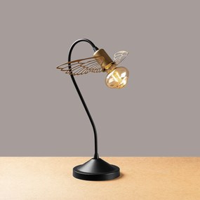 ****
Candeeiro de Mesa Angel – Preto e Dourado – 20 x 20 x 45 cm

**