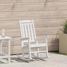 vidaXL Cadeira de Balanço para Jardim Branco 70 x 92 x 108cm Plástico