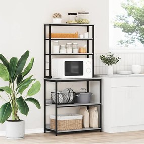 vidaXL Prateleira de Cozinha Cinza Sonoma 80 x 40 x 168 cm