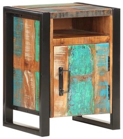vidaXL Mesa de cabeceira 40x35x55 cm madeira recuperada maciça