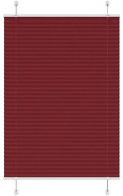 Plissado Cego Bordéus Vermelho 100x100 cm Largura Tecido 99,4cm