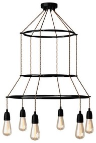 Lâmpada Edison ST64 de 3 gaiolas de 6 quedas