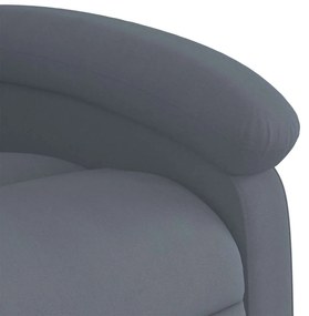 Poltrona de massagens reclinável veludo cinzento-escuro