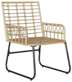 Conjunto de Jantar para Jardim 3 pcs Preto, Antracite