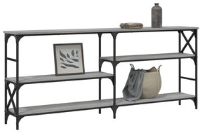 Mesa consola 180x29x76,5 cm derivados madeira cinzento sonoma