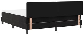 Cama Box com Colchão vidaXL Preto Super King Veludo