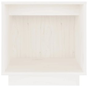 Mesas de cabeceira 2 pcs 40x30x40 cm pinho maciço branco