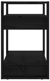 Estante/divisória 60x35x57 cm pinho maciço preto