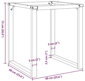 Pernas para mesa de jantar estrutura em O aço
