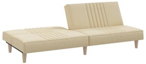 Sofá-cama tecido creme