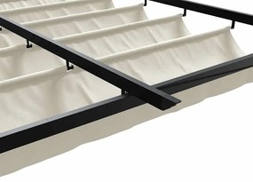 Gazebo Montado na Parede Creme 3 x 4 m Aço