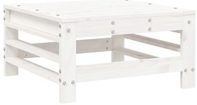 6 pcs conjunto lounge de jardim pinho maciço branco