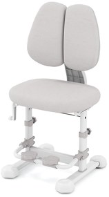 Cadeira de estudo infantil com encosto duplo ajustável e apoio para os pés, cadeira de escritório sem braços rosa