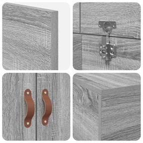 Estrado de Cama de Armazenamento Cinza Sonoma 75x190 cm