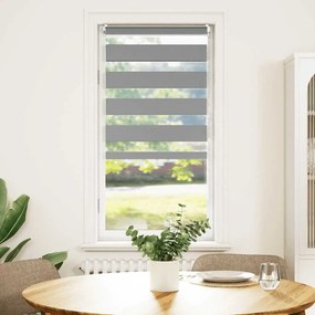 vidaXL Cortina Zebra 80,9x150 cm, Largura do tecido 76,7 cm, cinza