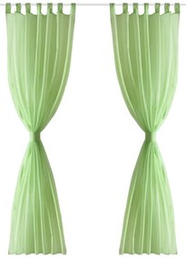 Cortina verde-maçã 140 x 175 cm 2 peças