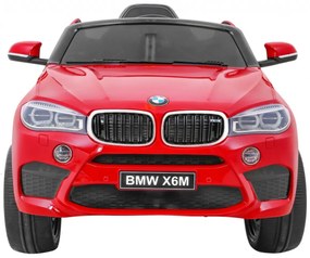 Carro elétrico para Crianças 12V BMW X6M Rodas de EVA, Assento de couro Vermelho Pintado