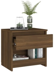 Mesa cabeceira 40x30x39 cm derivados madeira carvalho castanho