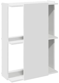 Estante de 3 camadas 60x30x80 cm madeira trabalhada branco