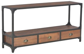 vidaXL Móvel de TV com 3 gavetas 120x30x60 cm madeira pinho maciço