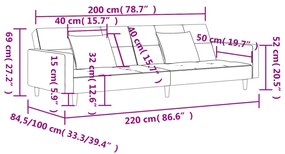 Sofá-cama 2 lugares com duas almofadas tecido cinzento-escuro