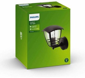 Luz de Parede Philips My Garden Creek Preto Alumínio A 60 W E27