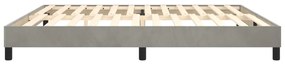 Estrutura de cama sem colchão 200x200 cm veludo cinzento-claro