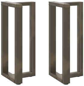 Pés de mesa de bar em forma de T, 2 peças, preto, 40x35x(90-91) cm, aç