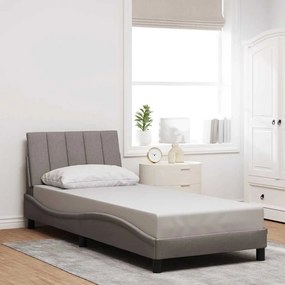 vidaXL Estrutura de cama sem colchão 90x190 cm tecido cinzento